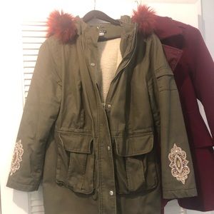 Super Cute Parka with Fur and Bling
